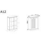 Klasyczna Witryna ANTICA A-12 KRAFT ZŁOTY - Image 2
