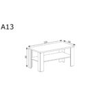 Klasyczna Ława do salonu ANTICA A-13 KRAFT ZŁOTY - Image 2