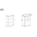 Klasyczna Komoda ANTICA A-3 KRAFT ZŁOTY - Image 2