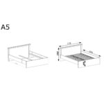 Klasyczne Łóżko małżeńskie 160x200 ANTICA A-5 KRAFT ZŁOTY - Image 2