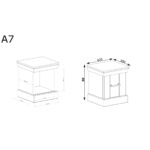 Klasyczna Szafka nocna ANTICA A-7 KRAFT ZŁOTY - Image 2