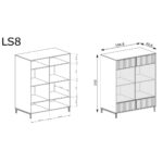 Nowoczesna witryna LINKa STYLES LS-8- 3 KOLORY - Image 2