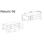 Nowoczesna SZAFKA RTV MALUMI-6- 2 KOLORY - Image 2