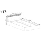 Łóżko małżeńskie 160x200 NATURAL N-17 RIBBECK - Image 2
