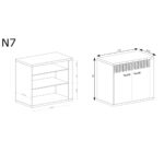 Komoda NATURAL N-7 RIBBECK - Image 2