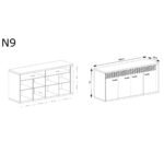 Komoda NATURAL N-9 RIBBECK - Image 2