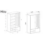 Garderoba z lustrem MILO- 4 kolory - obrazek 2